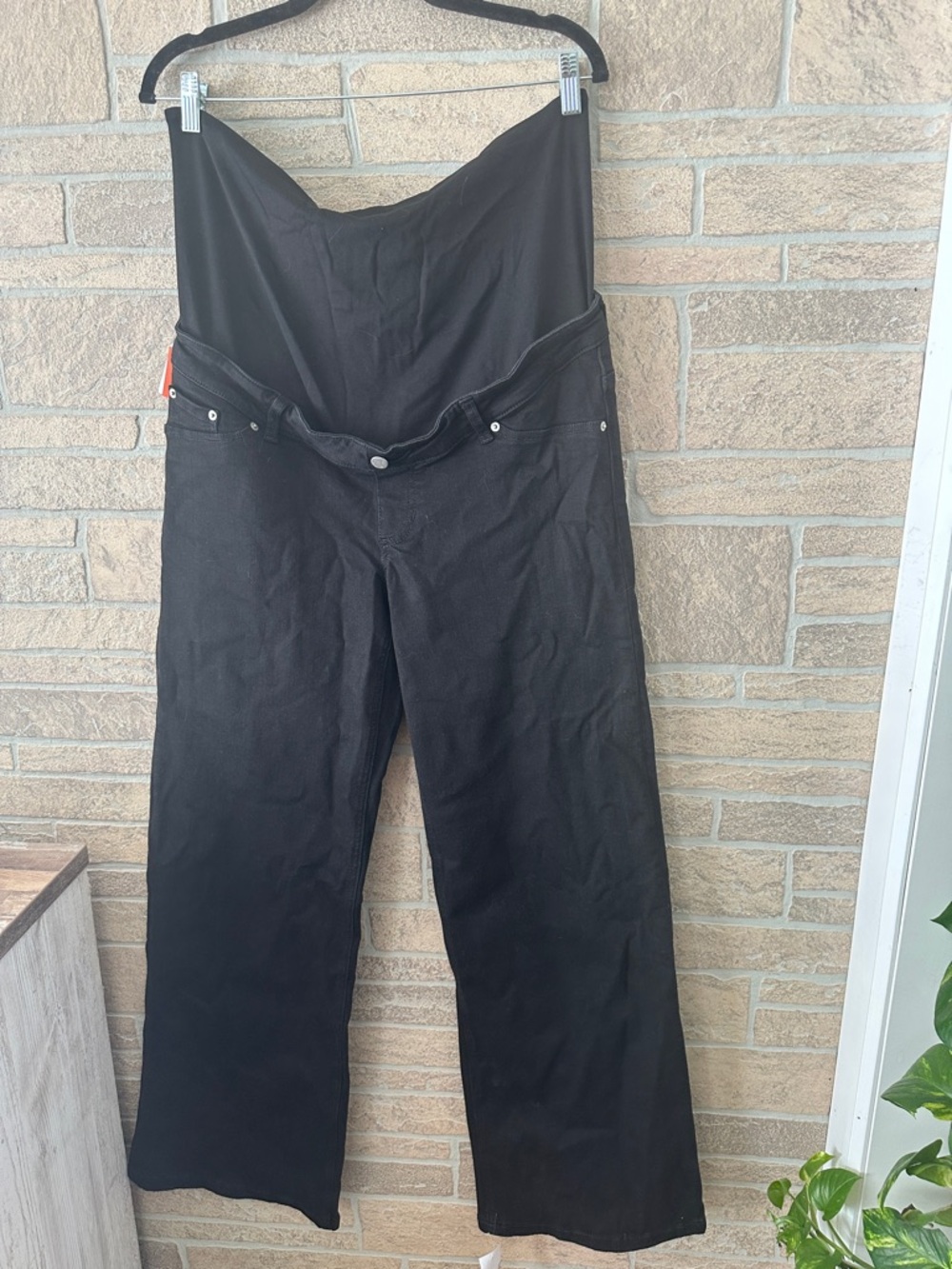 NWT Ilouity maternity jeans- fit 03 wide leg in Pitch black- size 44/34 US 12 - Picture 4 of 9